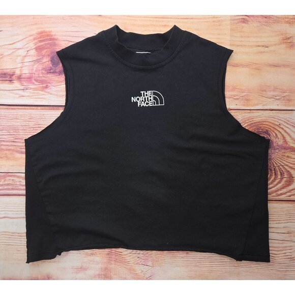 The North Face Womens Sleeveless Cropped Tshirt Large Rainbow Print - Picture 5 of 8